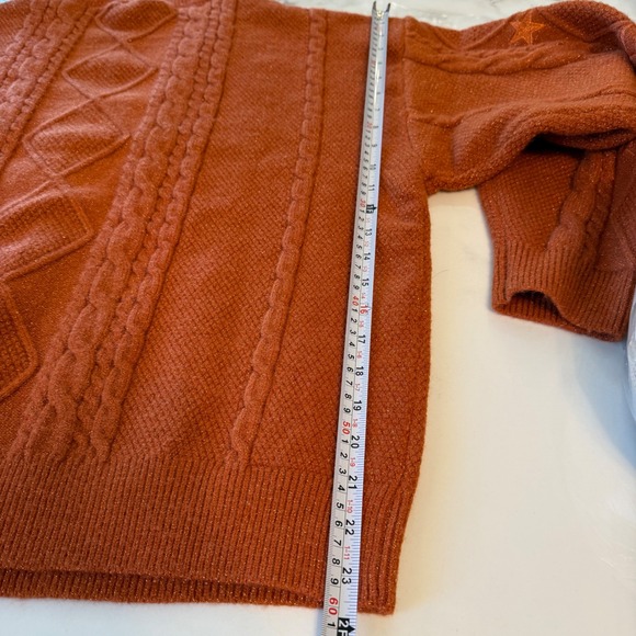 TAYLOR SWIFT CARDIGAN TLOAS The Life of a Showgirl Gold Orange Stars MD/LG NEW - Picture 14 of 15